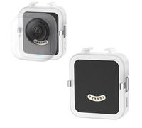 Base de carga magnética para Insta360 Go Ultra, estación de carga rápida recargable con soporte de zapata fría y montaje de rosca de 1/4 pulgadas (blanco/batería integrada de 500 mAh)