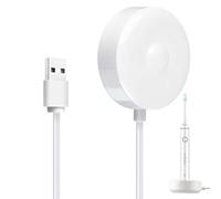 Base de Carga magnética USB, Cargador magnético para Cepillo de Dientes, Compatible con Cepillo de Dientes eléctrico Oral-B IO 7/8/9/10, Cable de 1 m, Color Blanco