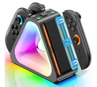Base de Carga para 2025 Nintendo Joy-con 2, Estacion de Carga para Nintendo Switch 2 de Magnética Rápida con 7 Modos de Luz, Base Carga para Joy-con 2 Mejorada para Accesorios Switch 2