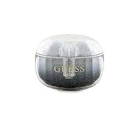 Base de carga para auriculares Bluetooth TWS Guess, color negro con brillo degradado.