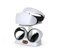 Base de Carga para Controlador for PS5 VR2, estación de Carga con Soporte para Auriculares for VR2, Base de Carga magnética con indicador LED