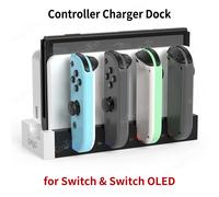 Base de Carga para Controles Compatible con Nintendo Switch OLED, Estación de Carga para Joy-Con, Accesorios para Nintendo Switch Red
