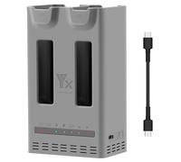 Base de Carga para dji Avata 360, Estación de Carga Rápida de Baterías de Más de 100W, Recarga hasta 2 Baterías, Batería Externa, Compacta y Portátil