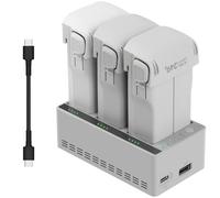 Base de Carga para dji Lito X1/Lito 1, Estación de Carga Rápida de Baterías, Recarga hasta 3 Baterías, Batería Externa, Compacta y Portátil
