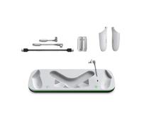 Base de Carga para el Controlador del Visor de Realidad Virtual para Meta Quest 3 con 2 Baterías Recargables y Cable USB-C.