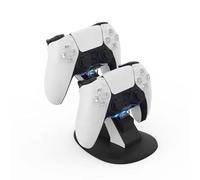 Base de Carga para Mando PS5 Playstation5 con Conexión USB-C y Indicadores LED, Cargador Rápido para 2 Mandos Inalámbricos PlayStation 5, Diseño Compacto y Elegante (PS5 Base de Carga 2 Mandos)
