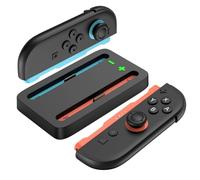 Base de Carga para Nintendo Switch 2 de MMOBIEL - Estación Compacta para 2 Joy-Con Mandos (Izquierdo + Derecho) con Indicadores LED, Cable USB a Tipo C - Organizador para NS2 Accesorios