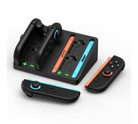 Base de Carga para Nintendo Switch 2 de MMOBIEL - Estación Compacta para 4 Joy-con Mandos (2 Juegos) con Indicadores LED, 4 Ranuras para Juegos - Organizador de Carga para NS2 Accesorios