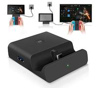 Base de Carga para Nintendo Switch Portable TV Dock for Nintendo Switch with USB-C PD Charging Stand, HDMI Adapter and USB 3.0 Port, Support Samsung Dex Mode/Huawei PC Mode