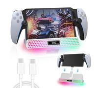 Base de Carga para PS Portal Remote Player, Cargador Magnético Tipo C para PS Portal, Soporte de Carga Portátil con Luces RGB, Soporte Extraíble Acessorios para Playstation Portal