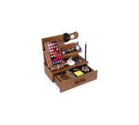 Base de carga para teléfono de madera maciza con cajón
