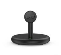 Base de carga rápida para Smart Glasses USB C Protección (Negro) | Indicador LED, protección contra sobrecalentamiento, protección contra cortocircuitos, diseño negro a juego