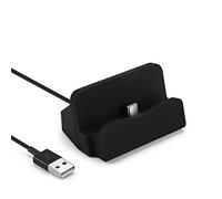 Base de carga tipo C compatible con iPhone 15 Plus Pro Max Samsung Galaxy Z Flip 5 Z Fold 5 S23 Ultra S22 S21 S20 10 Huawei Mate Xiaomi y otros dispositivos USB-C en negro