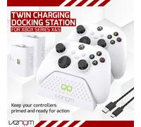 Xbox Series X/S Doble Puerto de Carga Con Batería Recargable Packs - Blanco