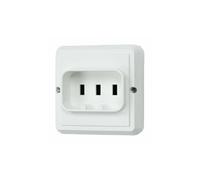 Base de clavija blanca para horno, 25 A, ideal para conexiones seguras y eficientes en electrodomésticos de cocina.