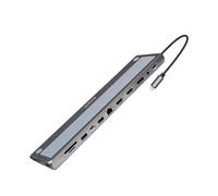 Base de conexión Ewent EW1150 USB-C HDMI DisplayPort 4K PD 100W Aluminio