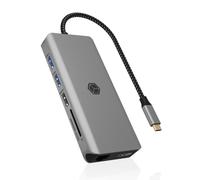 Base de conexión ICYBOX IB-DK4061-CPD USB-C 100 W 2HDMI LAN SD Gris