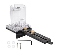 Base de corte de madera de aleación de aluminio con agujeros de clavo de 2,5 mm, calibre de corte circular, pasador de 8 mm, ajustable, para cortadora de madera de 65 mm de diámetro