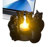 Base de de Gatito de Sable, de Mesa dimensionalmente representado, baratija de Soporte de Criatura, Placa de luz de ónix, Columna de Llamarada de Mascota de ébano, Figura artística