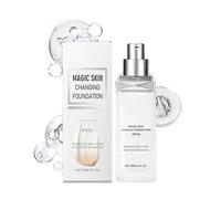 Base de de piel - Base líquida que cambia de color -Maquillaje, cobertura completa crema impecable | Fórmula hidratante de uso prolongado, mezcla para mujeres, novia, anciana dama H