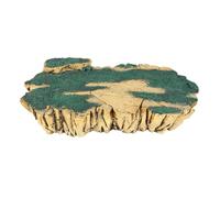 Base de Diorama CoolChange - Base de piedra para anime y figuras de acción | Pintada a mano | 32 x 19 cm | Soporte de resina antideslizante gris (rocas con musgo)