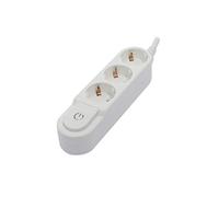 Base de diseño 3 x 16 A con interruptor - 1,5 m - Blanco (SCH)