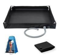 Base de Ducha Plegable,Base De Ducha Para Camping,Base plegable para tienda de ducha,Gran Disco de Ducha portátil con Drenaje,Base de Ducha de Campamento,Base de toldo Bandeja Carpa Interior Exterior