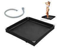 Base de ducha plegable - Outdoor Portable Bath Floor Base | Waterproof Standing Shower Pan with Drain Hole, Compact Bathroom Gear for Camping Hiking RV Sunshade Travel Road Trip Outdoor Adventure