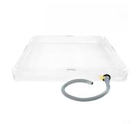 Base de ducha plegable para camping, bandeja de ducha portátil de tela Oxford con tubo de drenaje desmontable, estación de lavado al aire libre de configuración rápida y alfombrilla de ducha RV