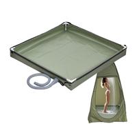 Base De Ducha Plegable para Camping - Bandeja Portátil Impermeable con Agujero De Drenaje De 80 Cm, Fondo Antideslizante, Alfombrilla De Ducha para Autocaravana, Tienda De Campaña Y Baño De Mascotas