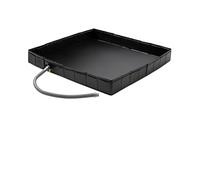 Base de ducha portátil, suelo de bandeja para , lavabo de 32 x 28 pulgadas con agujero de drenaje, construcción de equipo de camping resistente, elegante tapete para exteriores con diseño