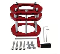 Base de elevación manual con construcción de aluminio mecanizado CNC y barra de soporte de acero inoxidable para uso de placa de inserción de sierra de mesa (rojo)