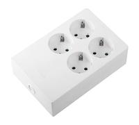 Base de enchufe múltiple Multifix (Blanco, Plástico)