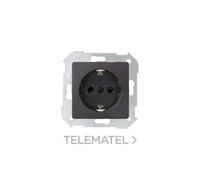Base de enchufe Schuko 16 A + tapa negro mate Simon 82 concept - 8200432-098