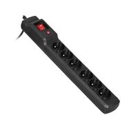 Base de enchufes Activejet COMBO 6GN 5 m 6 tomas interruptor protección hogar oficina negro