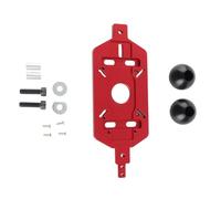 Base de enrutador de aleación de aluminio universal con doble mango, guía de corte y ranurado de madera de precisión, placa base subpara enrutadores de base fija, compatible con ta