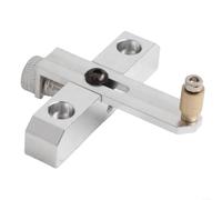 Base de enrutador de borde de guitarra de metal plateado para herramienta de ranurado de precisión para reparación de constructor de guitarra Luthier Trabajo de tallado con incrustaciones