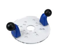 Base de enrutador de recorte con doble mango, guía de base fija para carpintería, carpintería, placa base acrílica transparente