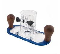 Base de enrutador para recortadora de carpintería con mecanismo de ajuste fino y cómodas asas de madera, compatible con modelos RT0700C DRT50 3709 370 (azul)