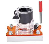 Base de enrutador para recortadora de madera Base de ranurado de tuerca de fijación invisible 2 en 1, guía de enrutador ajustable de precisión para carpintería ranurado de espiga de embutir