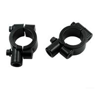 Base de espejo retrovisor universal de 22 mm, abrazadera de 8 mm, 10 mm, aleación de aluminio, estable para ATV, scooter, todoterreno, excursiones (negro 10 mm)