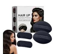 Base de esponja para el cabello, 4 pinzas para aumentar el volumen del cabello, paquete de 4 almohadillas invisibles, accesorios para peinados de niñas, uso diario, bodas, fiestas