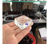 Base de exhibición de cristal con hoyuelos cuadrados transparentes, soporte de esfera mágica, decoración del hogar, pisapapeles para fotografía, regalo de 30 x 30 x 16 mm