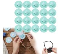 Base de fieltro para el pelo con lazo elástico, sin pegamento, para hacer tocados de fiesta de té, accesorios para el cabello de boda (20 piezas) (20, verde, círculo)