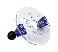 Base de fresadora con doble mango, guía de base fija para carpintería, carpintería, placa base acrílica transparente