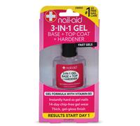 Base de gel 3 en 1 de uas + top + endurecedor transparente 0.55 onza fluida