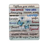 Base de Goma Alfombrilla de Ratón, Afirmaciones positivas al Entrar a Esta Oficina Eres Importante Alfombrilla Portátil Tapete de Juego 25X30cm para Jugadore Laptop Gamers