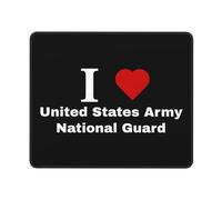 Base de Goma Alfombrilla de Ratón, Amo a la Guardia Nacional del Ejército de los Estados Unidos, Eco-Friendly Alfombrilla Ratón, Gaming Mouse Pad, 25X30cm, Juegos, PC, Laptop