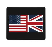 Base de Goma Alfombrilla de Ratón, Banderas de Estados Unidos, América, Gran Bretaña y Reino Unido, Portátil Alfombrilla Ratón, Mouse Mat, 25X30cm, Juegos, Oficina