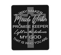 Base de Goma Alfombrilla de Ratón, Dios Hacedor de Caminos Hacedor de Milagros Cumplidor de Promesas Pascua Alfombrilla Antideslizante Mouse Mat 25X30cm para Laptop Gamers Oficina